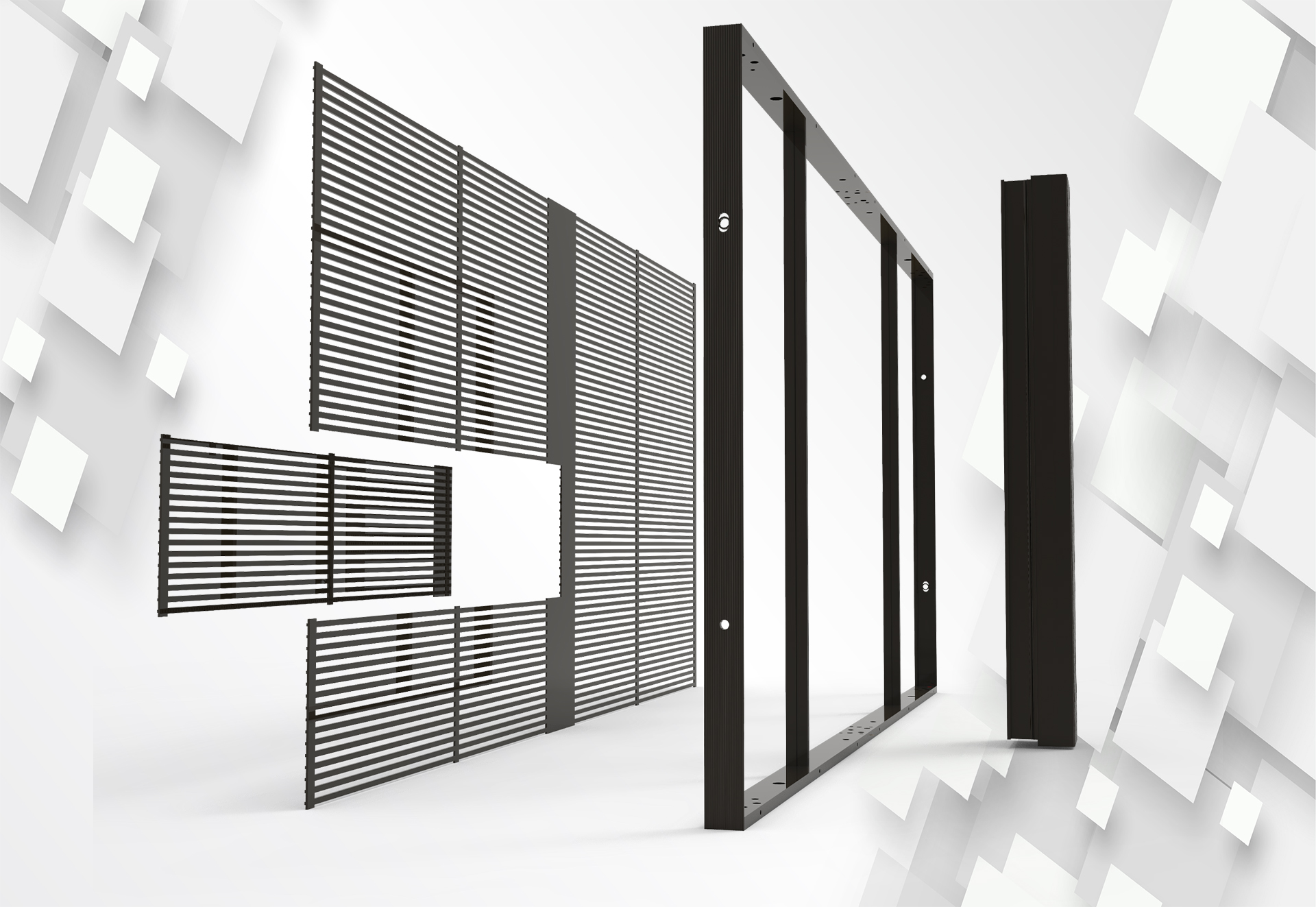 1000*1000mm透明显示屏 1000*1000mm透明显示屏