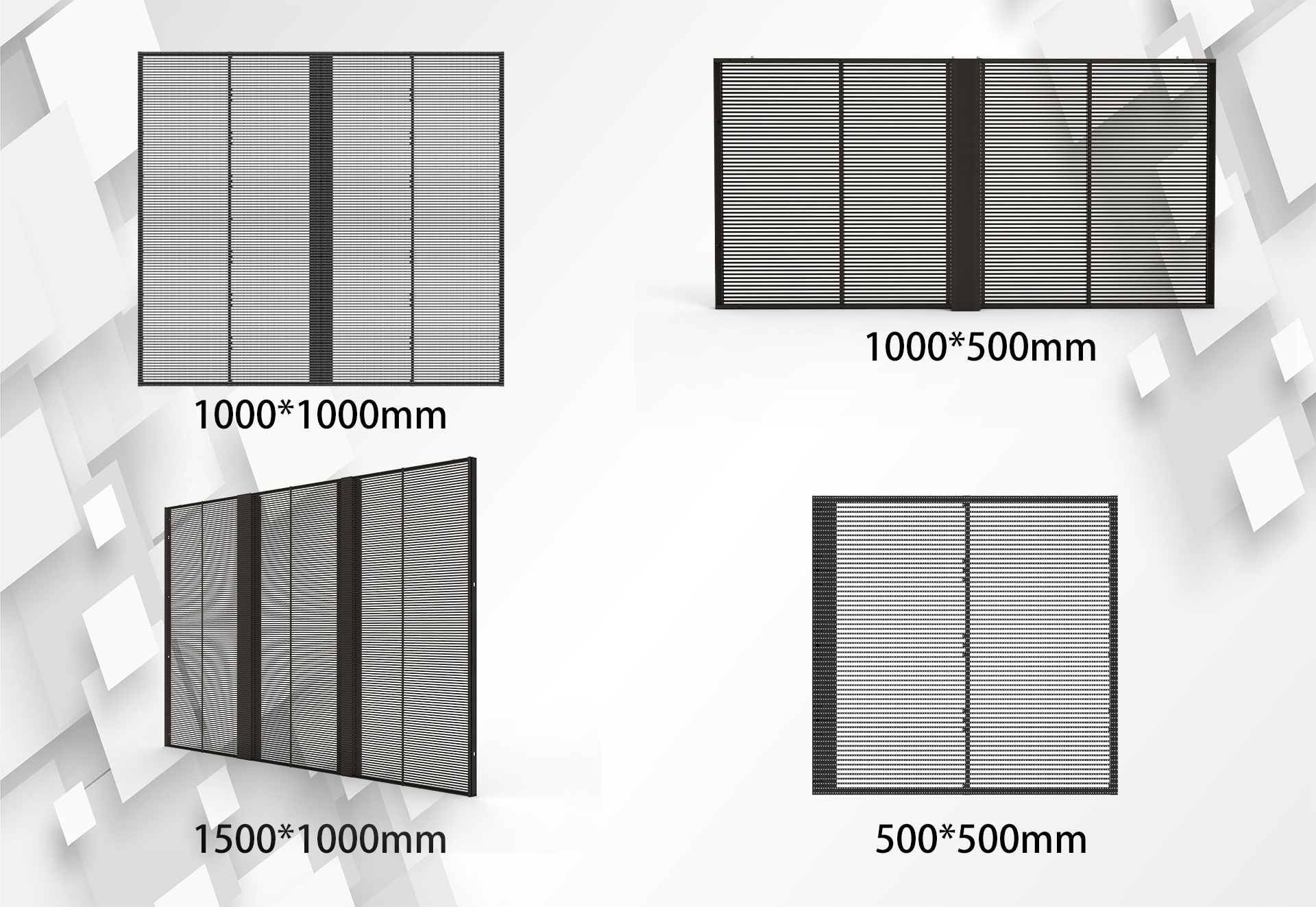 1000*1000mm透明显示屏 1000*1000mm透明显示屏