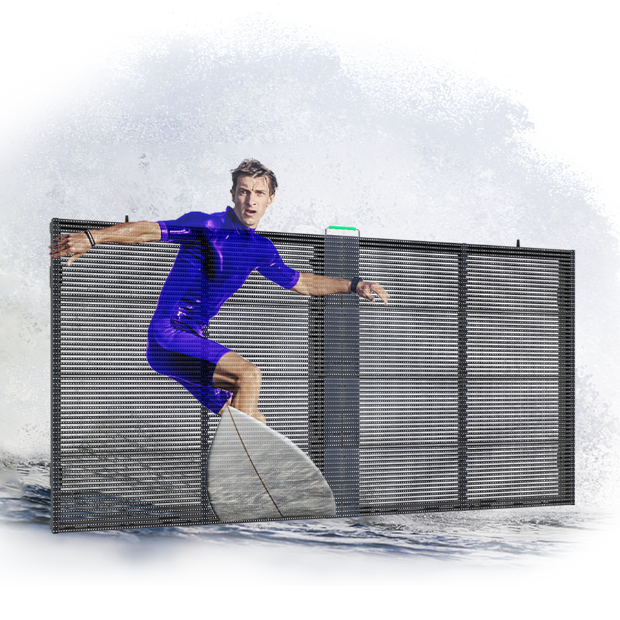 LED outdoor waterproof transparent screen