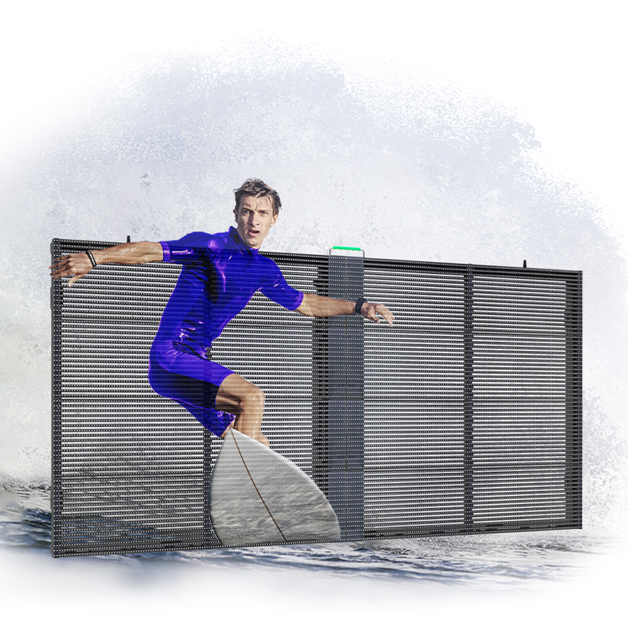 LED户外防水透明屏