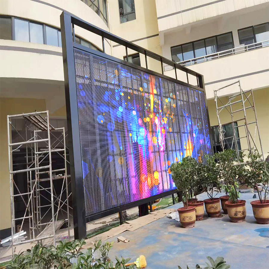 LED户外防水透明屏