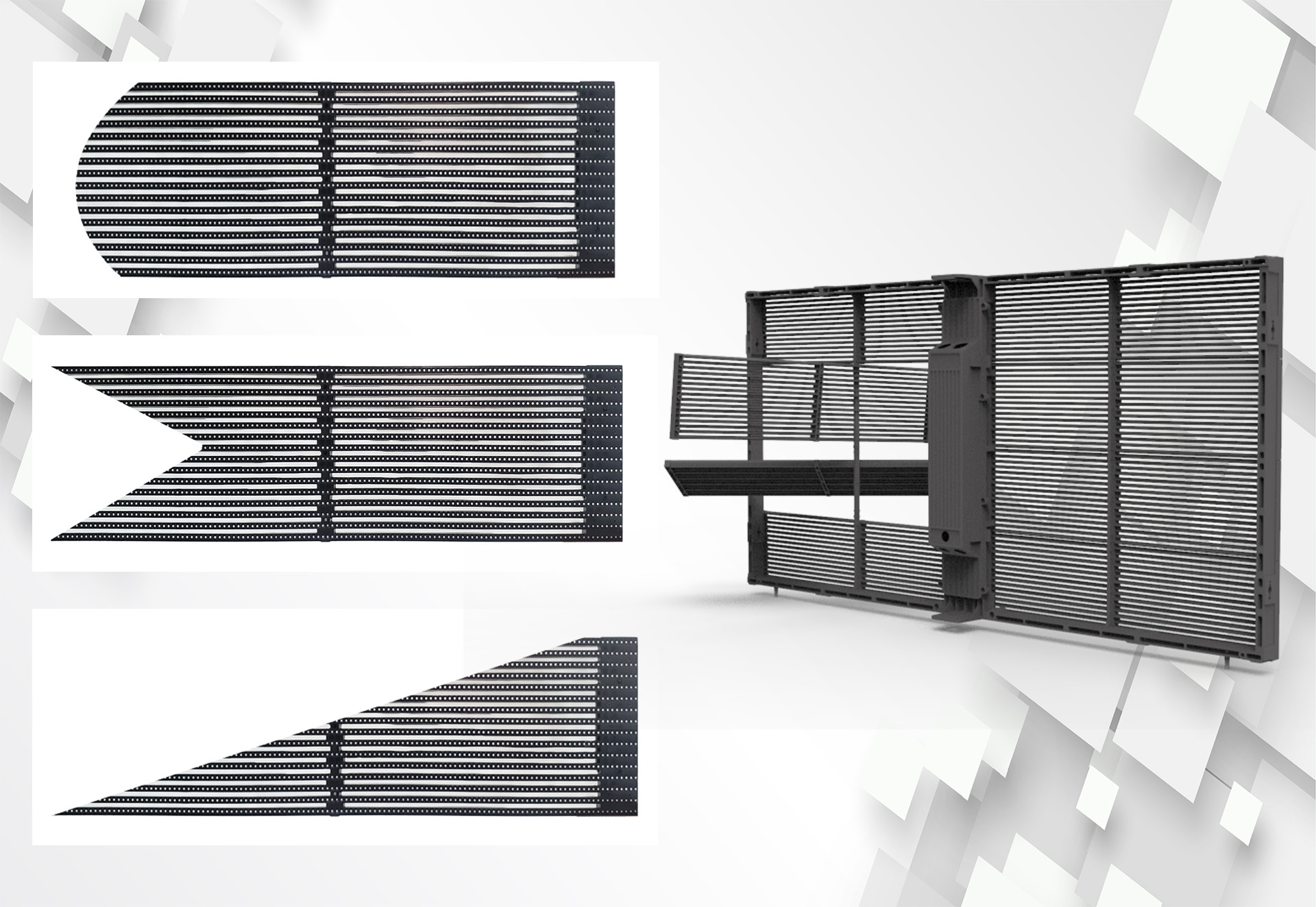 LED户外防水透明屏