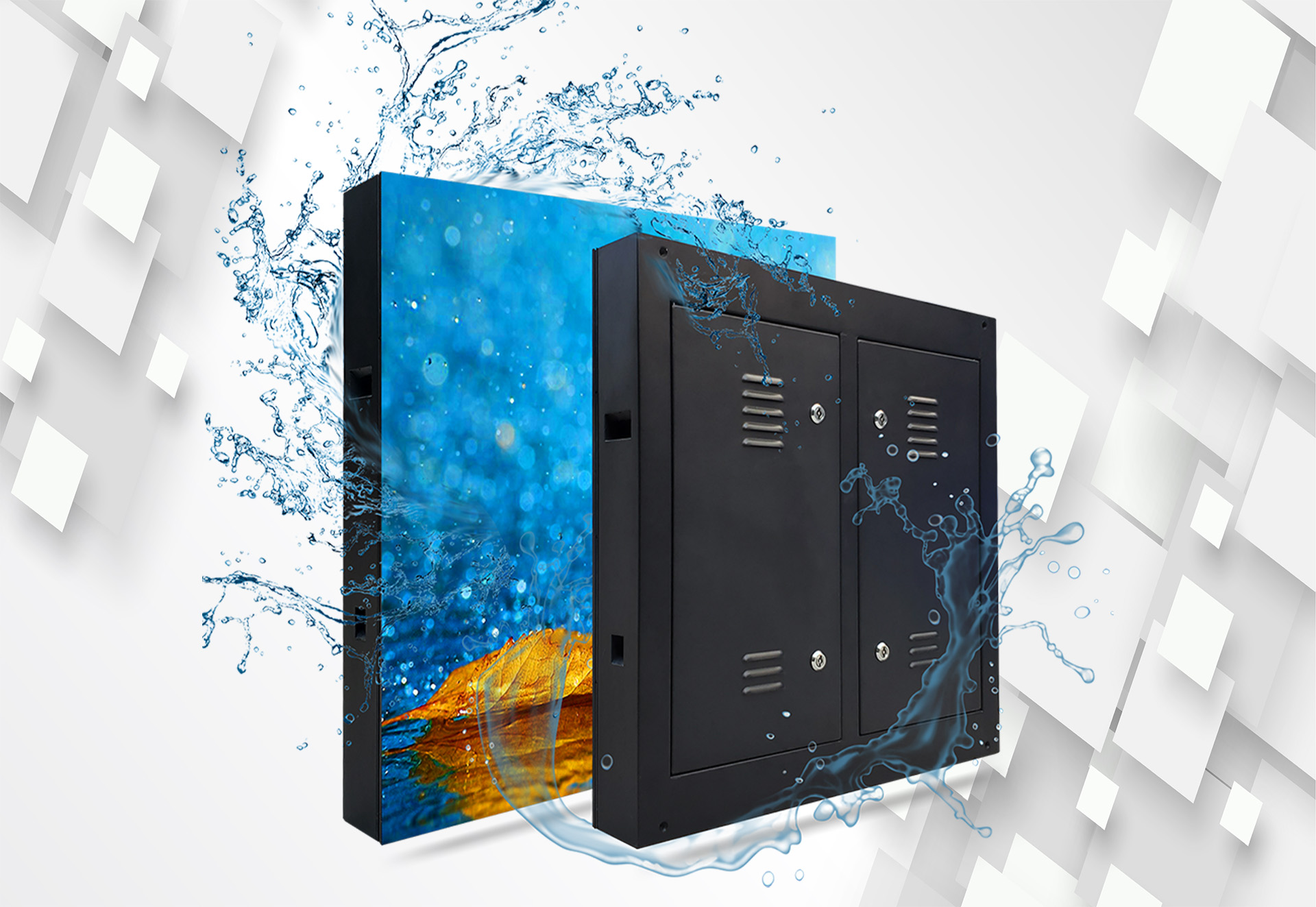 防水铁箱体户外LED显示屏